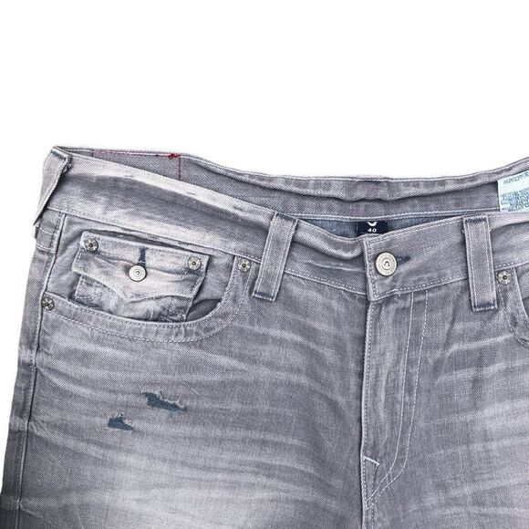 Brand New True Religion Jeans Size 40 RICKY Gray - Picture 9 of 10